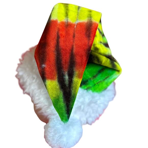 Handcrafted Tie-Dye Santa Hat - Picture 3 of 8